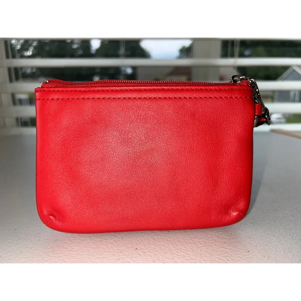 Coach Leather Zip‎ Wristlet Purse Bag